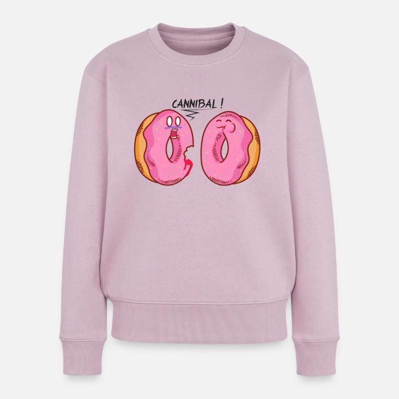 CANNIBAL DONUT - Pull Premium bio Femme - rose poudré