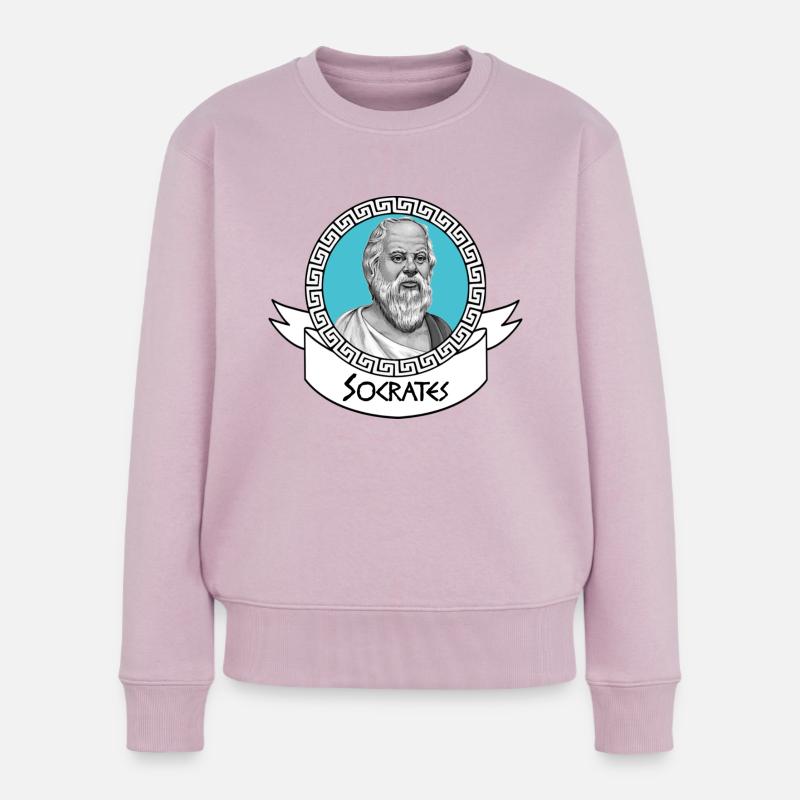 Der kunstvolle Sokrates - Frauen Premium Bio Pullover - Altrosa