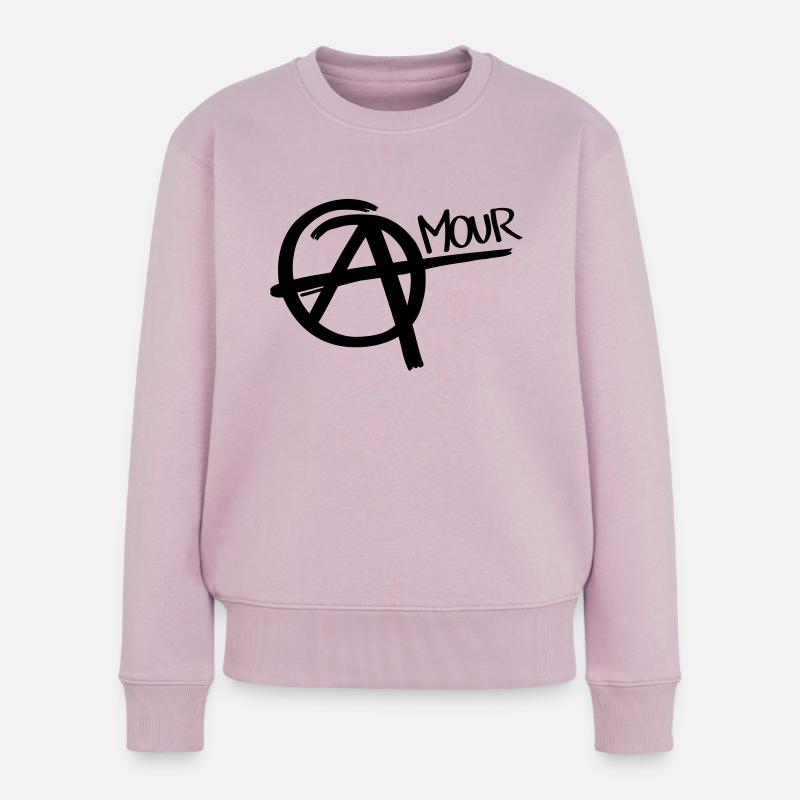Anarchy and Love - Frauen Premium Bio Pullover - Altrosa