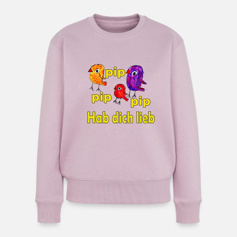 pip pip pip hab dich lieb - Frauen Premium Bio Pullover - Altrosa