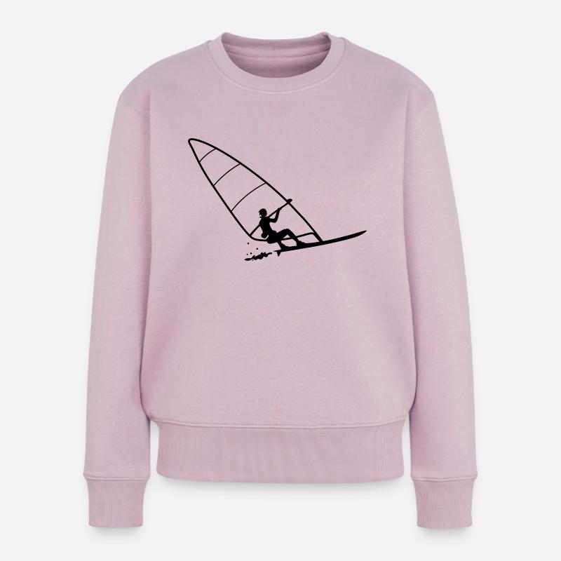Windsurfen - Frauen Premium Bio Pullover - Altrosa