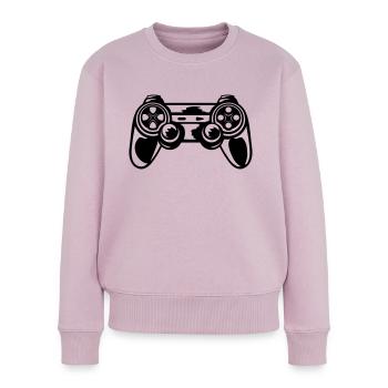 Retro Console Controller Gamer - Pull Premium bio Femme - rose poudré - Devant - Julia (174cm)
