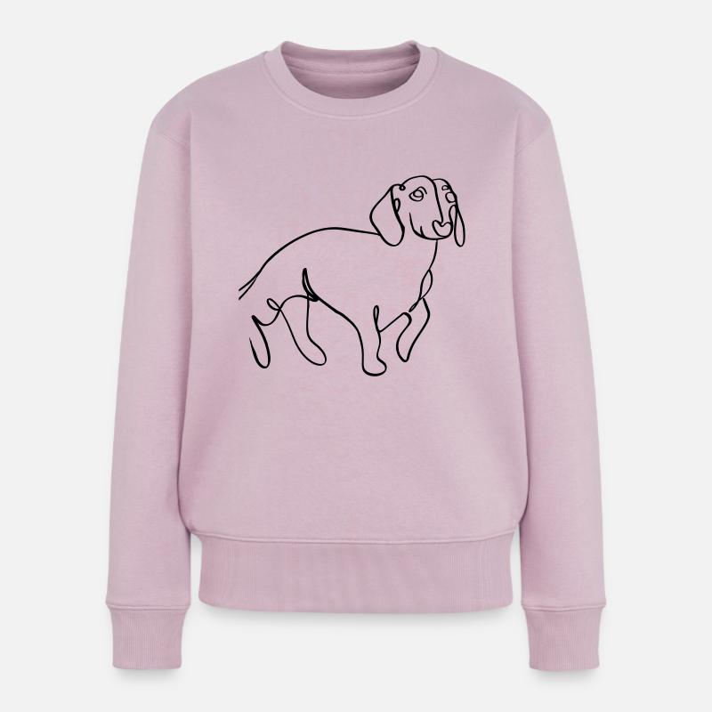 Teckel - Pull Premium bio Femme - rose poudré