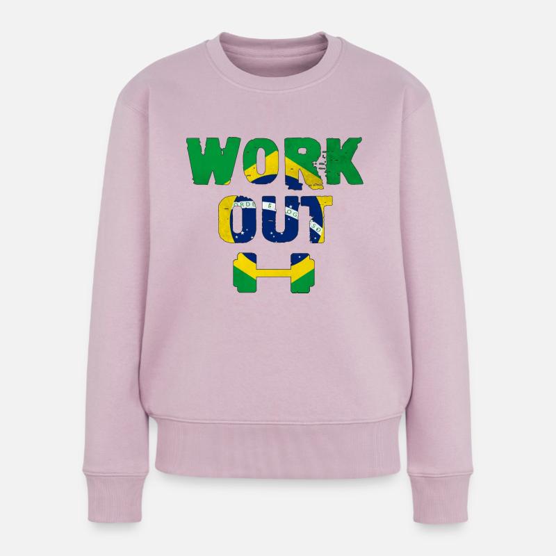 Workout brazil - Pull Premium bio Femme - rose poudré