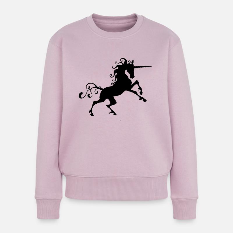 Heraldisches Einhorn - Frauen Premium Bio Pullover - Altrosa