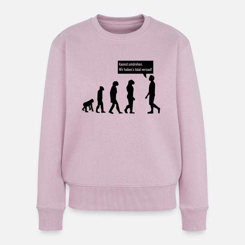 evolution umdrehen - Frauen Premium Bio Pullover - Altrosa