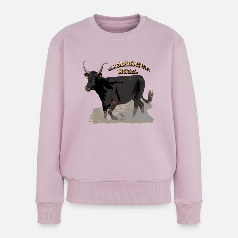 Taureau de Camargue - Pull Premium bio Femme - rose poudré