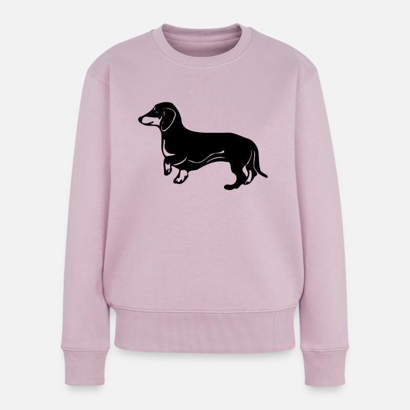 teckel - Pull Premium bio Femme - rose poudré