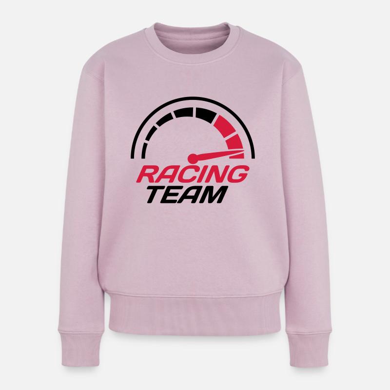 Racing Team Tacho Schnell Rasen - Frauen Premium Bio Pullover - Altrosa