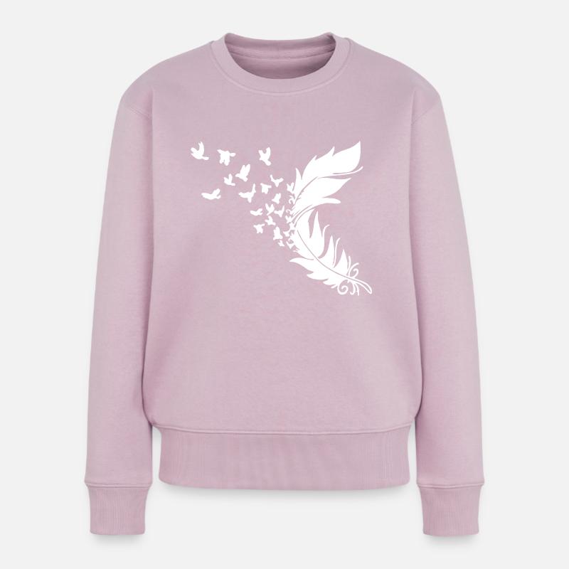 Feder - Frauen Premium Bio Pullover - Altrosa