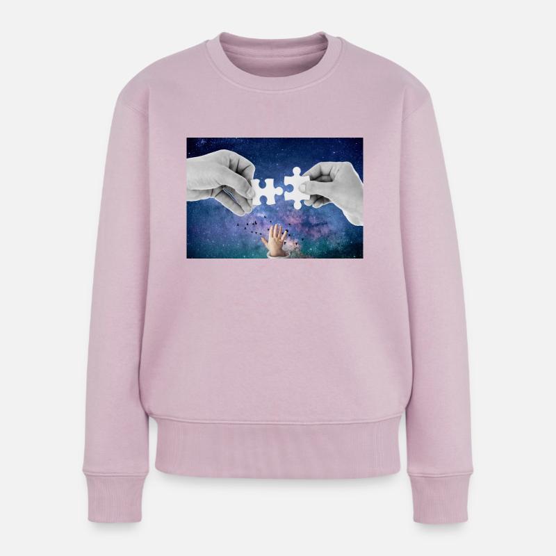 Puzzle. - Frauen Premium Bio Pullover - Altrosa