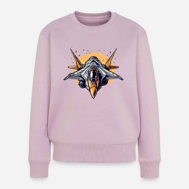Jet-Master-Flugzeug - Frauen Premium Bio Pullover - Altrosa