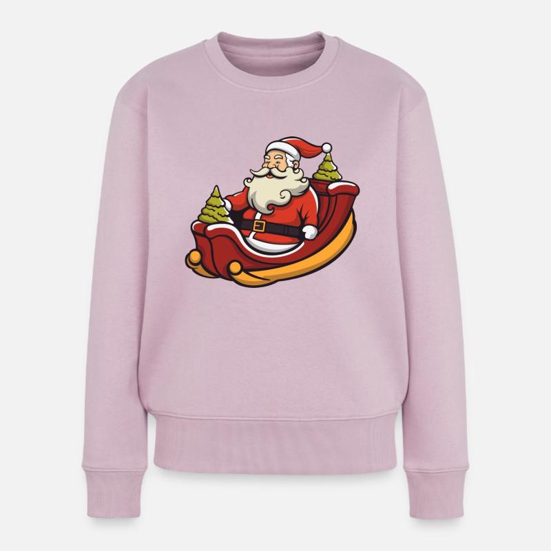 Weihnachtsmann Logo - Frauen Premium Bio Pullover - Altrosa