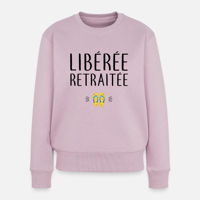 Libérée retraitée - Pull Premium bio Femme - rose poudré