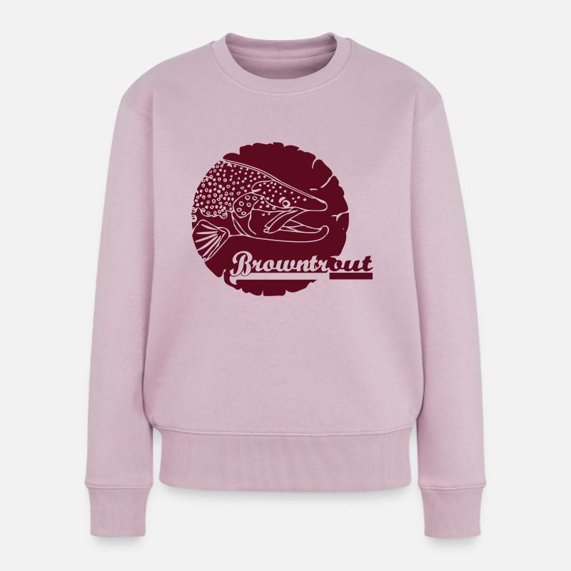 browntrout Emblem - Frauen Premium Bio Pullover - Altrosa