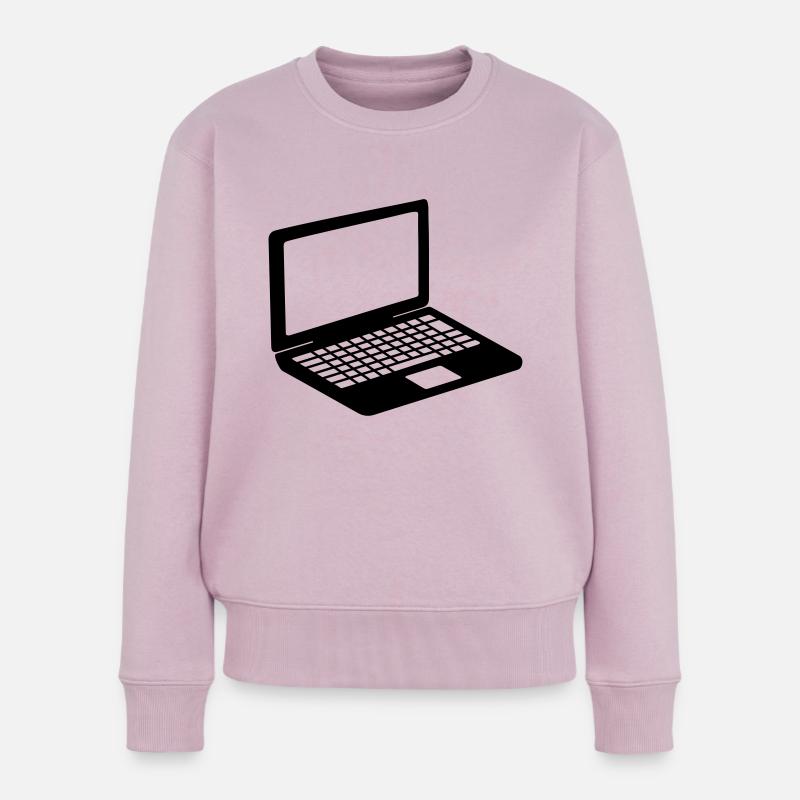 écran mobile ordinateur portable tablette portable - Pull Premium bio Femme - rose poudré