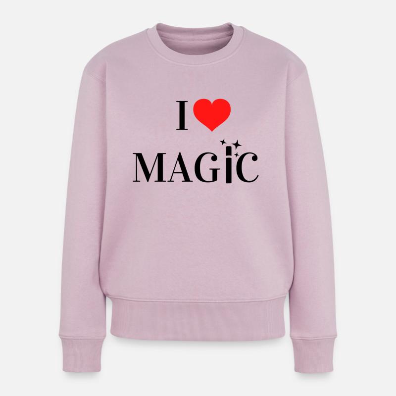 I Love Magic - Frauen Premium Bio Pullover - Altrosa
