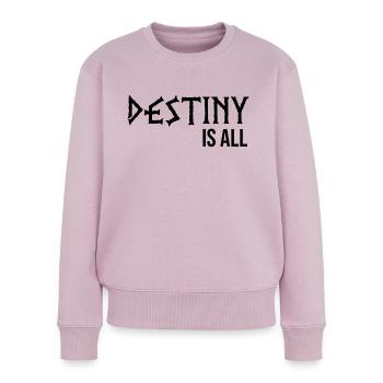 Le destin est tout - Pull Premium bio Femme - rose poudré - Devant - Julia (174cm)