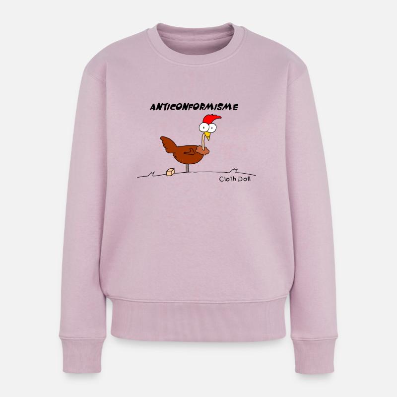 Hen Nonkonformist - Frauen Premium Bio Pullover - Altrosa