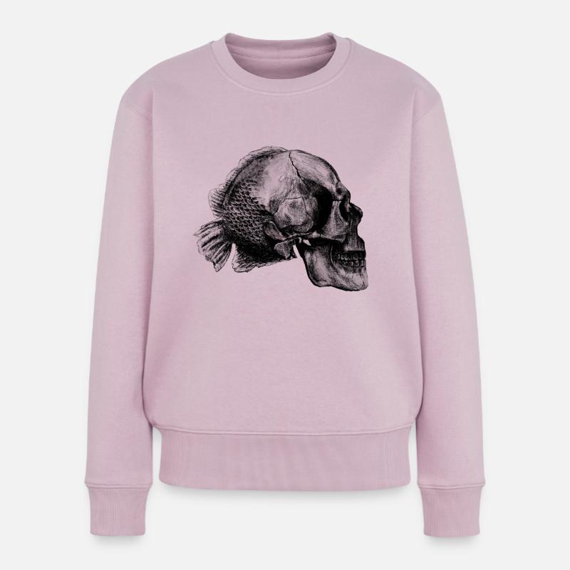 Skullfish - Frauen Premium Bio Pullover - Altrosa