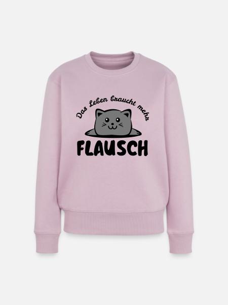 Das Leben braucht mehr Flausch - Frauen Premium Bio Pullover - Altrosa