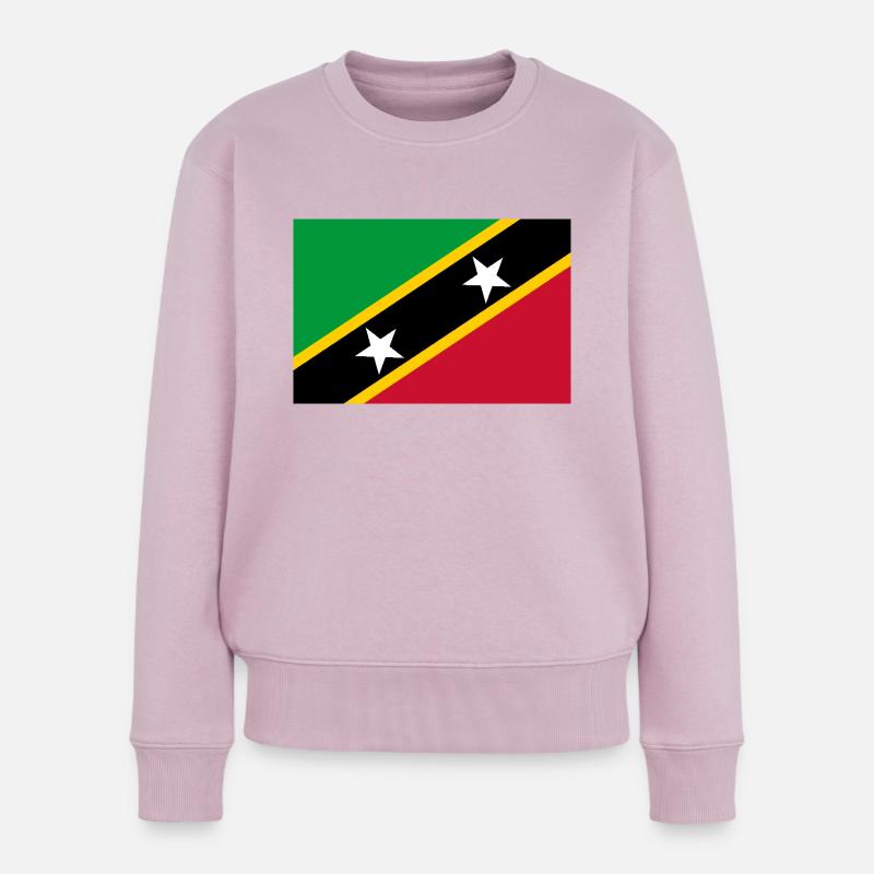St. Kitts und Nevis - Frauen Premium Bio Pullover - Altrosa