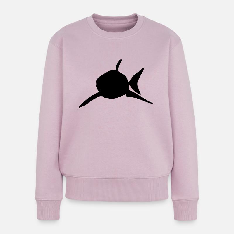 Hai Hai Silhouette Schatten Shadow2 - Frauen Premium Bio Pullover - Altrosa