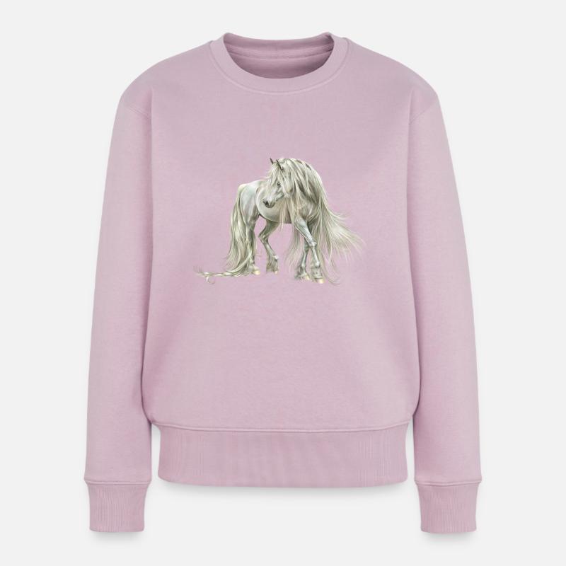 opalen - Frauen Premium Bio Pullover - Altrosa