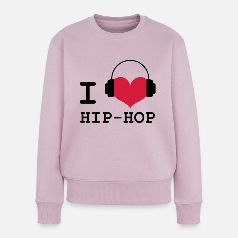 I Love Hip-Hop - Frauen Premium Bio Pullover - Altrosa