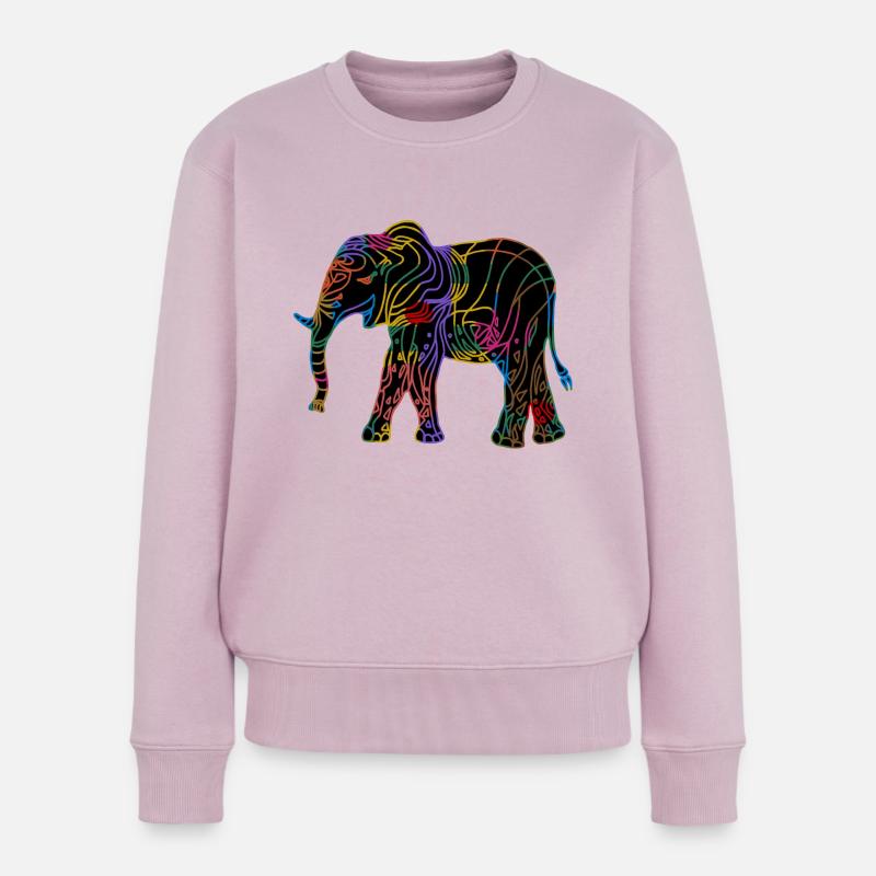 Elefant - Frauen Premium Bio Pullover - Altrosa