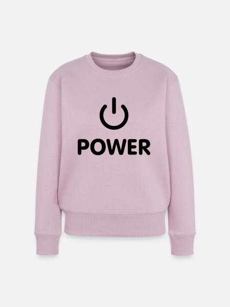 Power Button - PrintShirt at - Frauen Premium Bio Pullover - Altrosa