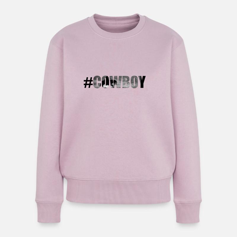 Cowboy - Frauen Premium Bio Pullover - Altrosa