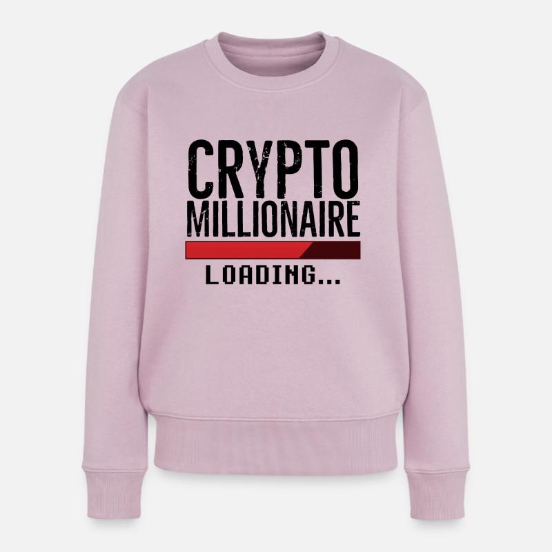 Bitcoin Crypto Millionär Laden - Frauen Premium Bio Pullover - Altrosa