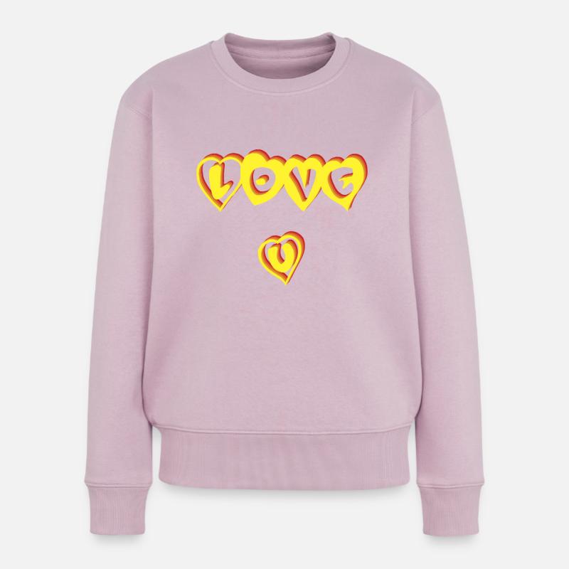 LIEBE U - Frauen Premium Bio Pullover - Altrosa