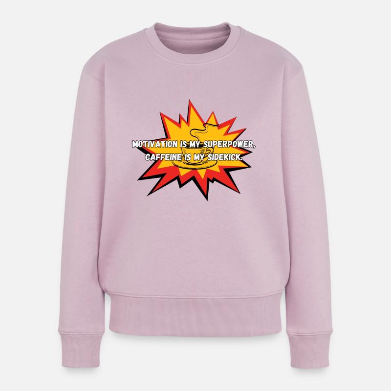 Motivation & Kaffee - Frauen Premium Bio Pullover - Altrosa