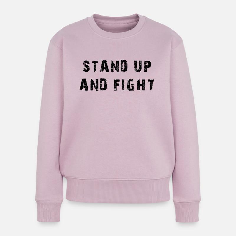 DEBOUT ET LUTTE - Pull Premium bio Femme - rose poudré