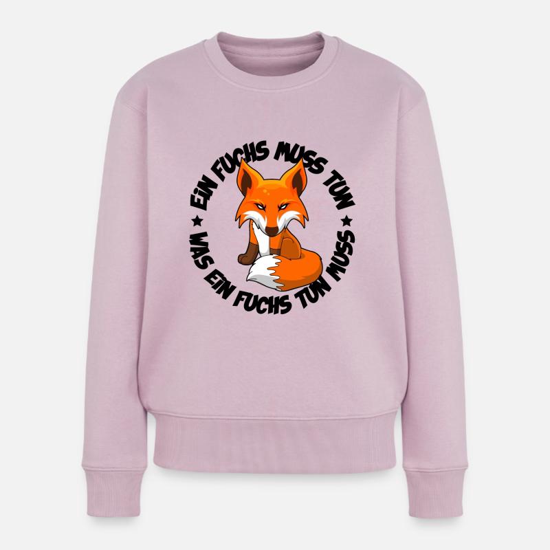 Ein Fuchs muss tun was ein Fuchs tun muss - Frauen Premium Bio Pullover - Altrosa