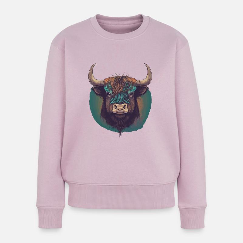Tibetischer Yak - Frauen Premium Bio Pullover - Altrosa