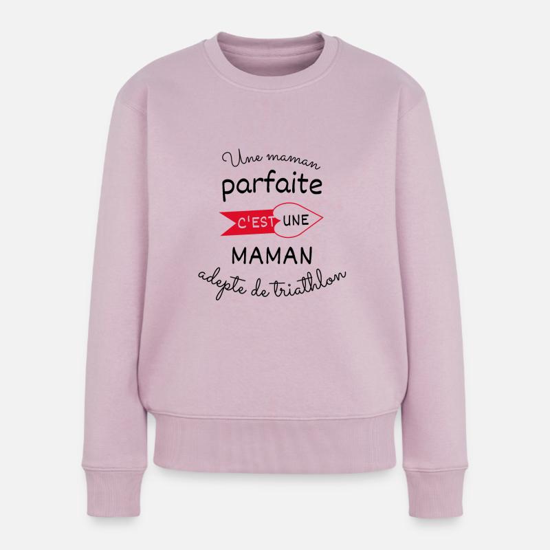 maman parfaite, maman adepte de triathlon - Pull Premium bio Femme - rose poudré