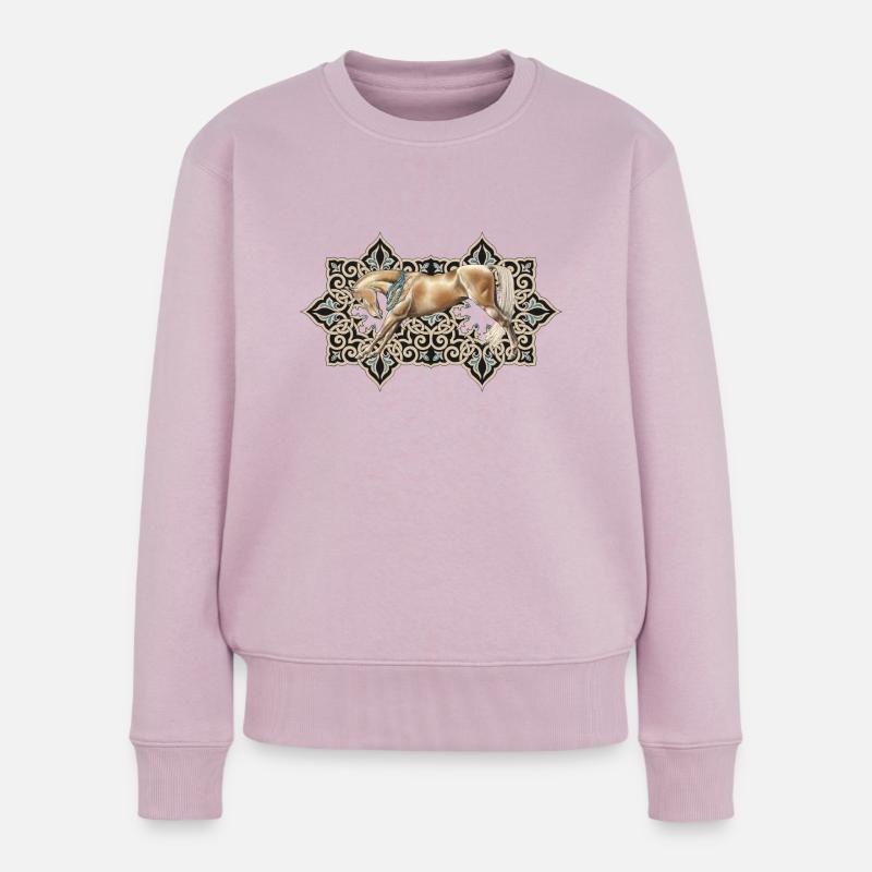 Achal - Frauen Premium Bio Pullover - Altrosa
