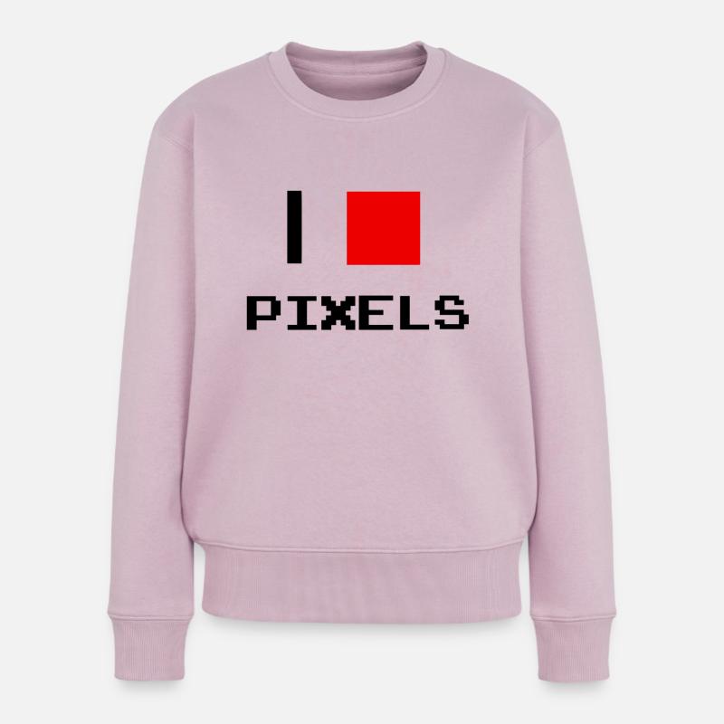 pixel - Pull Premium bio Femme - rose poudré