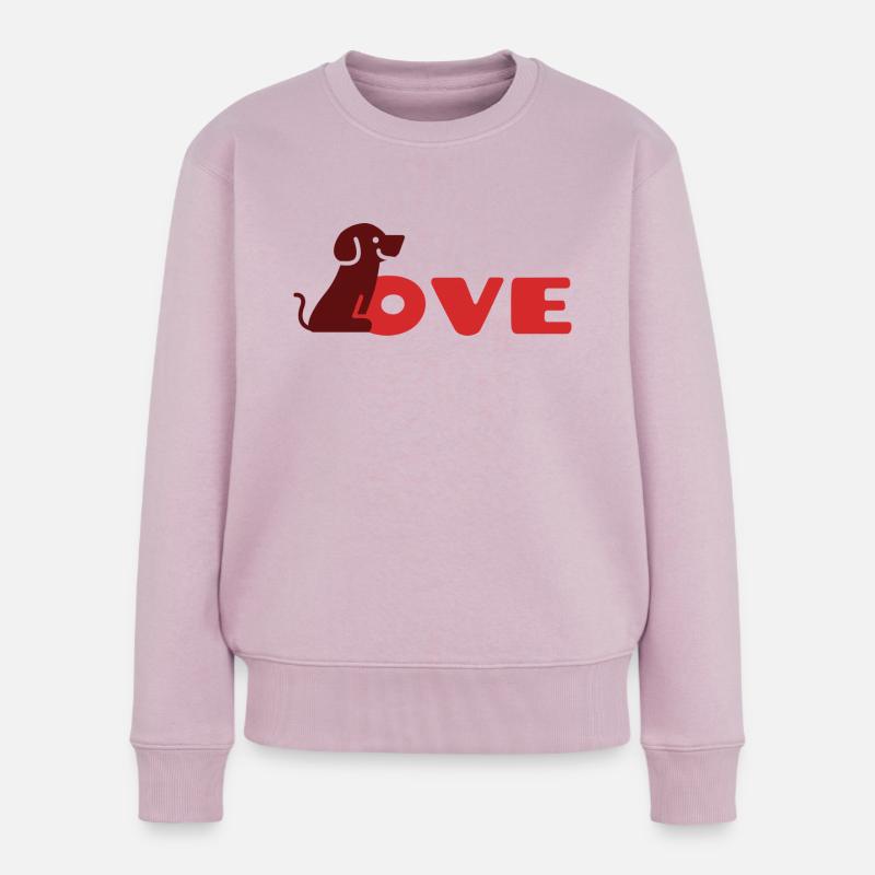 Hundeliebe - Frauen Premium Bio Pullover - Altrosa