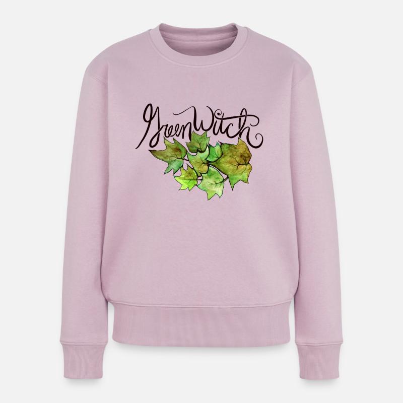 grüne Hexe - Frauen Premium Bio Pullover - Altrosa