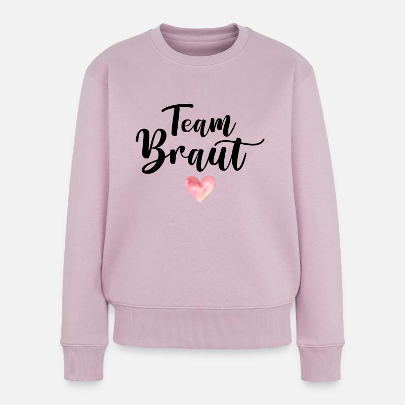 Team Braut - Frauen Premium Bio Pullover - Altrosa