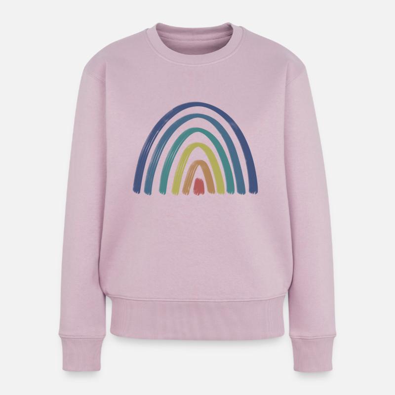 Regenbogen - Frauen Premium Bio Pullover - Altrosa