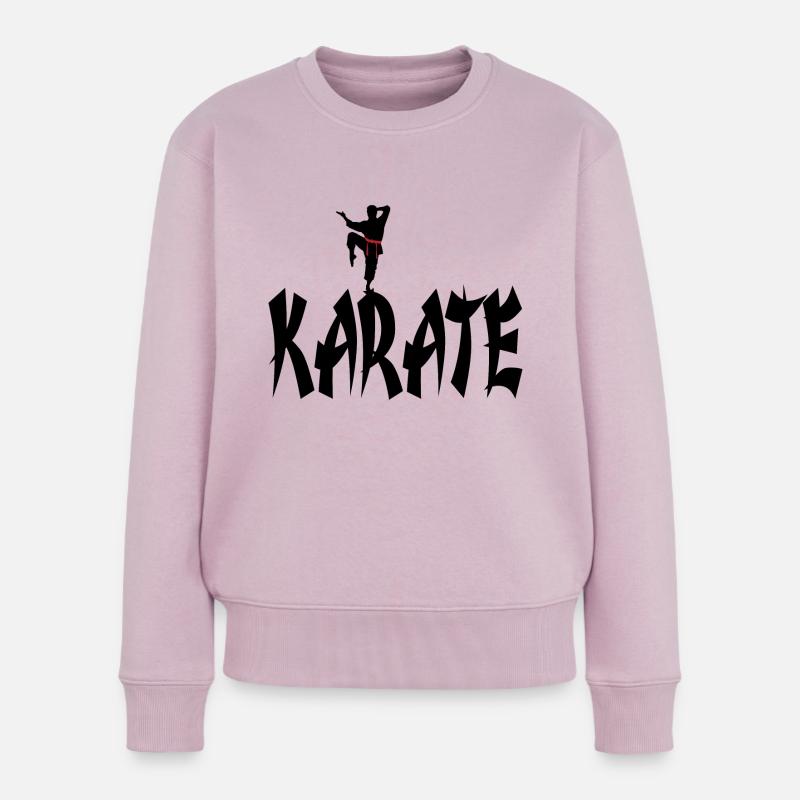 Karate - Frauen Premium Bio Pullover - Altrosa