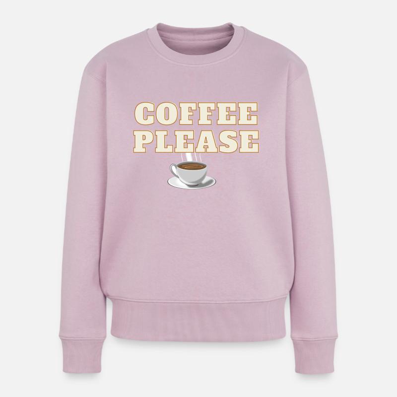 Coffee Please - Frauen Premium Bio Pullover - Altrosa