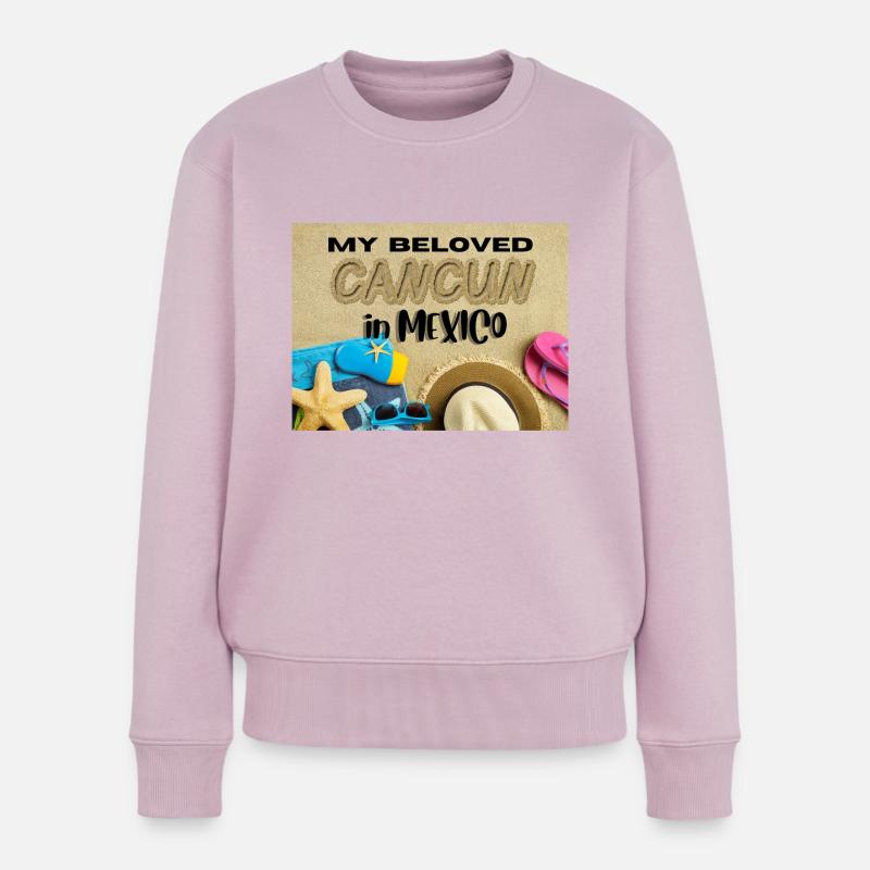 Cancun, salutations de Cancun - Pull Premium bio Femme - rose poudré