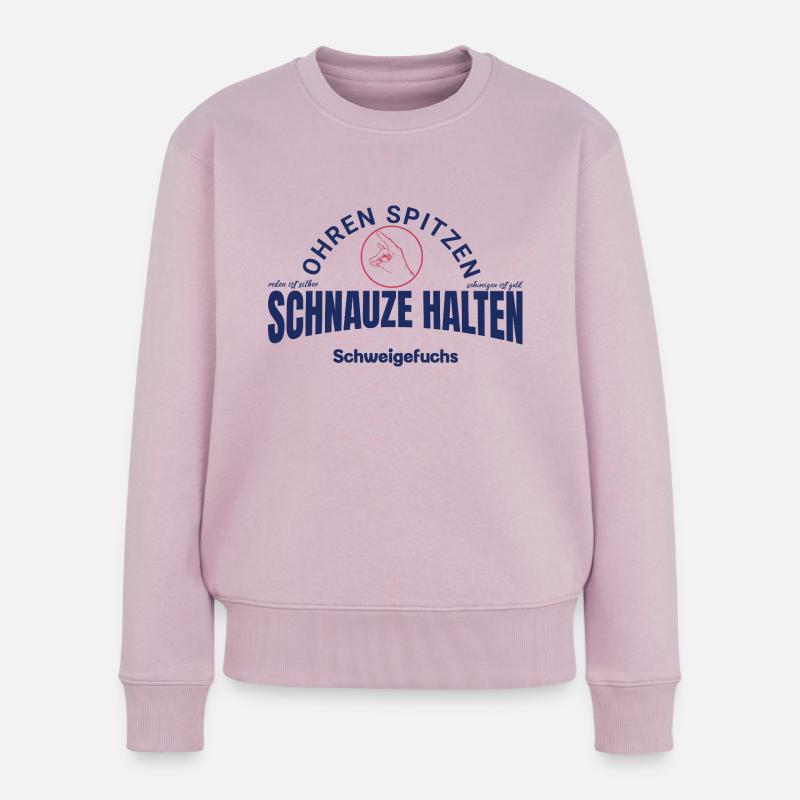 Schweigefuchs - Frauen Premium Bio Pullover - Altrosa