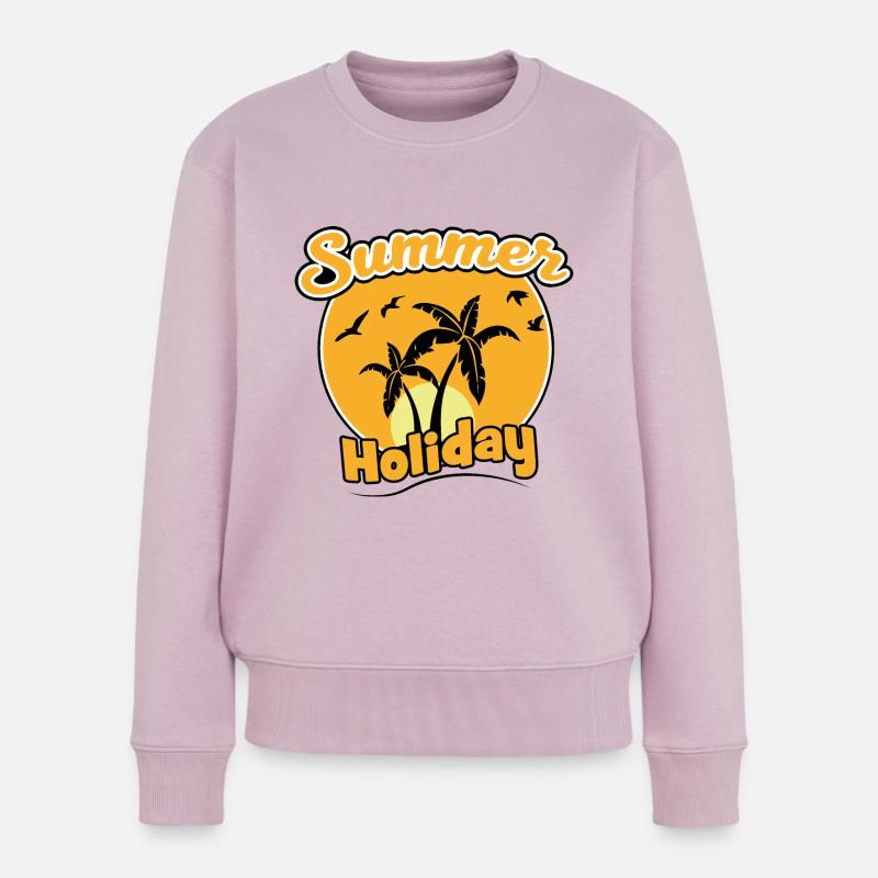 Summer holiday - Frauen Premium Bio Pullover - Altrosa